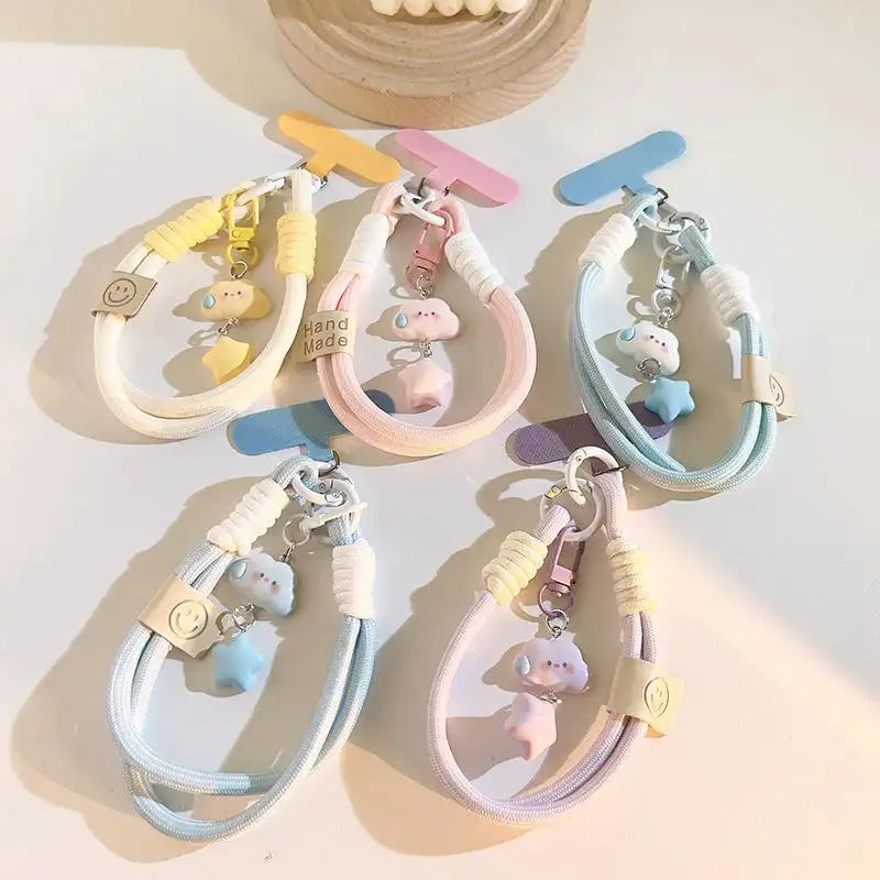 Cloud charm wrist strap included in gift set