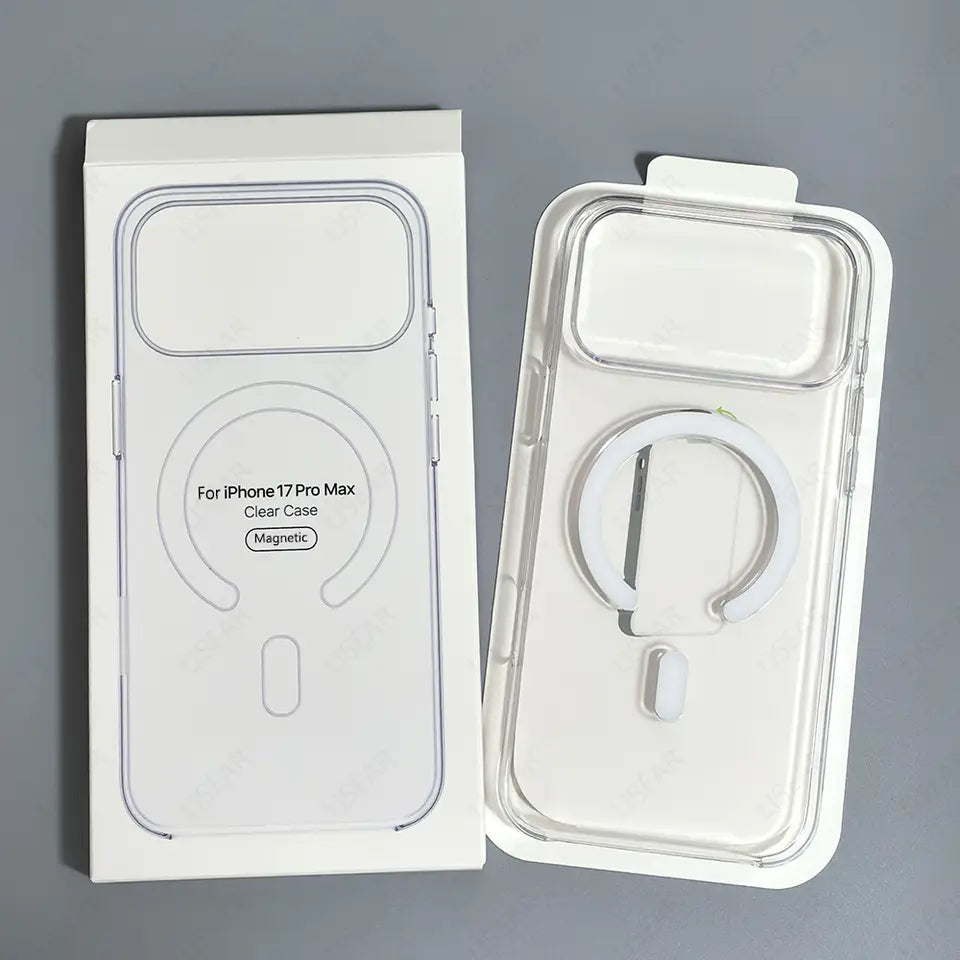 Clear MagSafe iPhone case with camera button