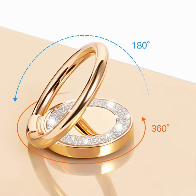 Ring phone holder folded as kickstand