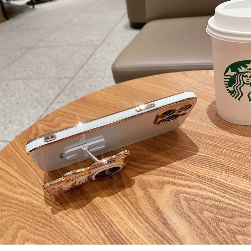 Phone grip on phone case