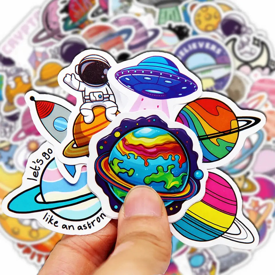 Space and planets kawaii sticker pack