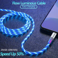 Glow flow LED charging cable