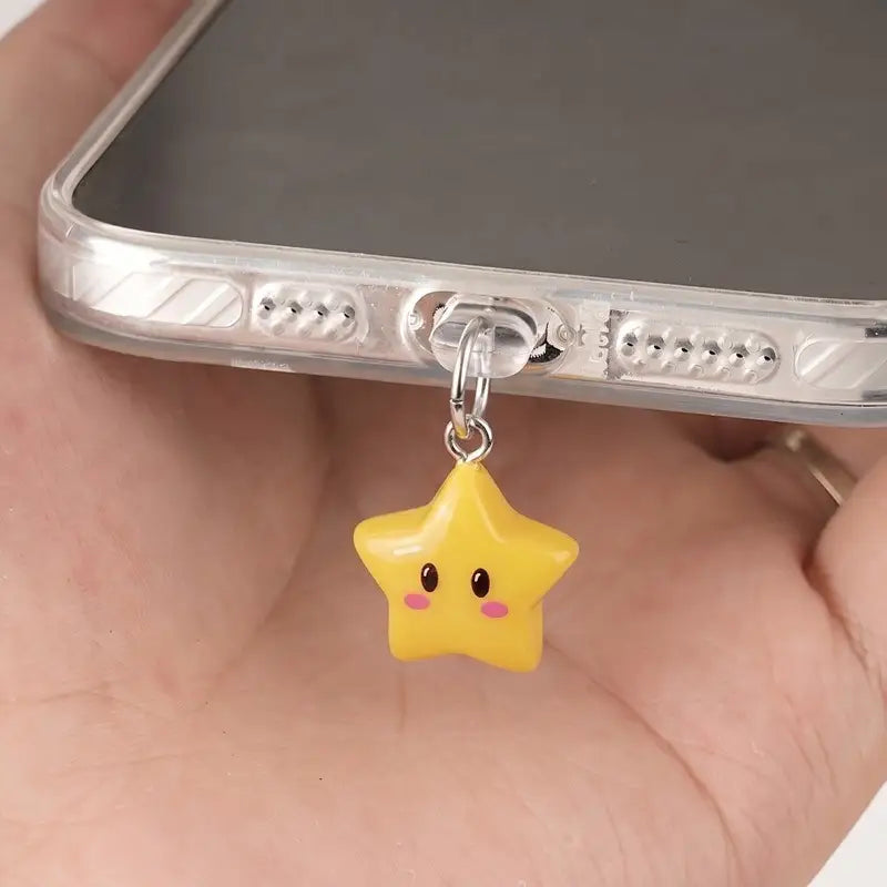 3D star dust plug charm