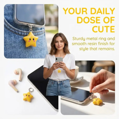 Dust plug charm on phone