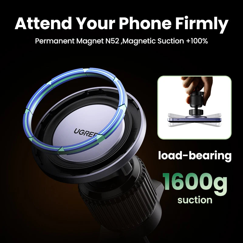 Car mount holding phone
