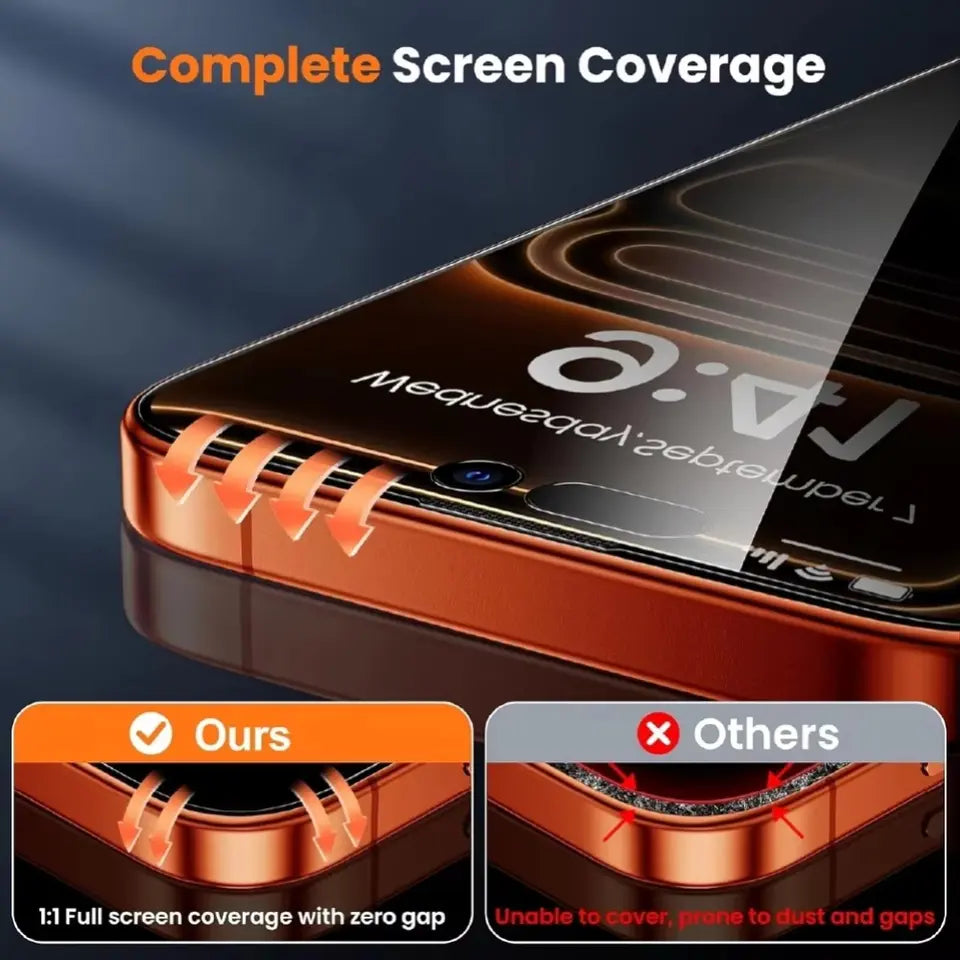 Privacy screen protector angle view